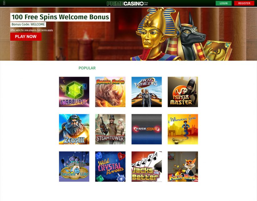 Prime Casino Screenshot