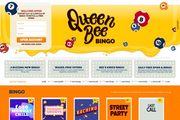 queen bee bingo screenshot